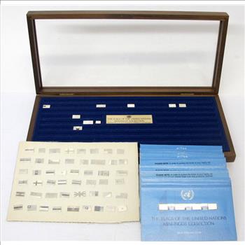 THE FRANKLIN MINT-The Flags of the United Nations Mini-Ingot Collection