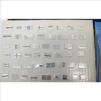 THE FRANKLIN MINT-The Flags of the United Nations Mini-Ingot Collection