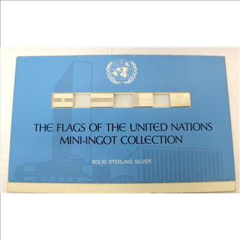 THE FRANKLIN MINT-The Flags of the United Nations Mini-Ingot Collection