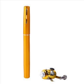 Mini Light Portable Pocket Fish Pen Aluminum Alloy Fishing Rod Pole w/Reel Combo