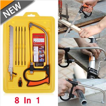 8 in 1 Magic-Saw Multi Purpose DIY Hand Saw Metal Wood Glass Saw Kit 6 Blades