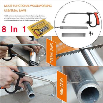 8 in 1 Magic-Saw Multi Purpose DIY Hand Saw Metal Wood Glass Saw Kit 6 Blades