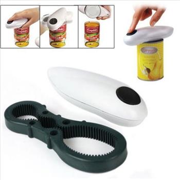 One Touch Automatic Electric Tin Can Opener Bottle Tin Can Open Tool Kitchen AL