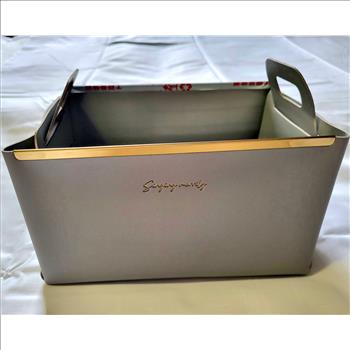 New, Leather Mint Green Storage Box