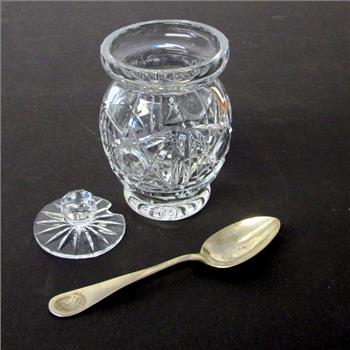 Vintage Crystal Condiment Container