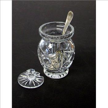 Vintage Crystal Condiment Container
