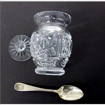 Vintage Crystal Condiment Container
