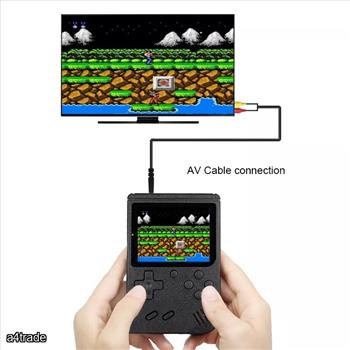 Yellow Handheld Game Console w 400 Classic Games