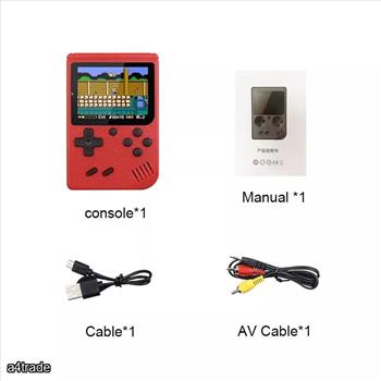 Yellow Handheld Game Console w 400 Classic Games