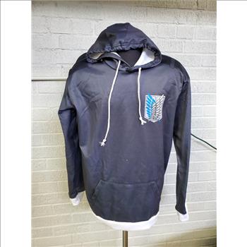 Attack on Titan Scout Corps Insignia Hoodie Unisex Black Size L