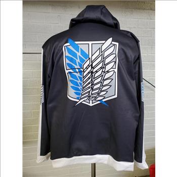 Attack on Titan Scout Corps Insignia Hoodie Unisex Black Size L
