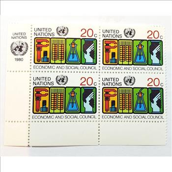 United Nations Stamps Set of 4 Blocks of 4 Stamps