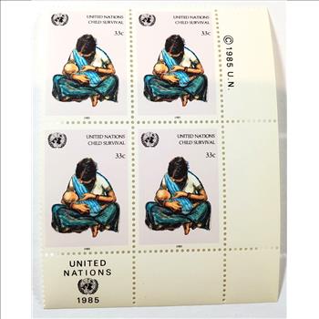 United Nations Stamps Set of 4 Blocks of 4 Stamps