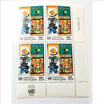 United Nations Stamps Set of 4 Blocks of 4 Stamps