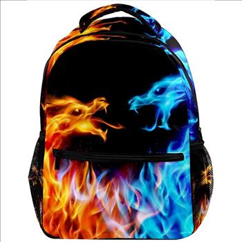 Blue And Red Fire Dragons Backpack