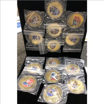 Tie Domi 24Kt Gold Plated Coins 14 Coins