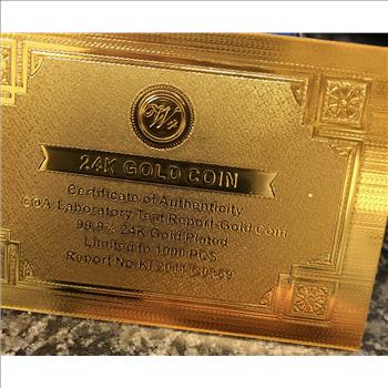 Tie Domi 24Kt Gold Plated Coins 14 Coins