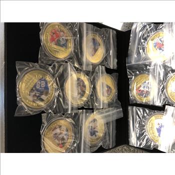 Tie Domi 24Kt Gold Plated Coins 14 Coins