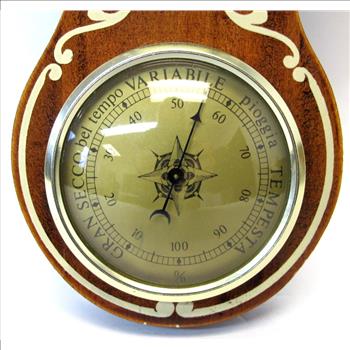 Vintage Large Combination Clock / Barometer / Hygrometer / Thermometer made in Italy