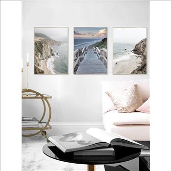 3pcs Scenery Pattern Unframed Painting Wall Art 12