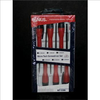 6 PC Micro-Tech Screwdriver Set by Genius Tools