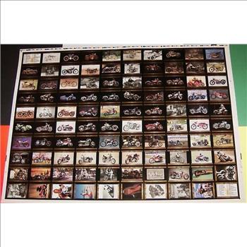 1992 Harley Davidson Series 2 UNCUT Sheet 100 Trading Cards