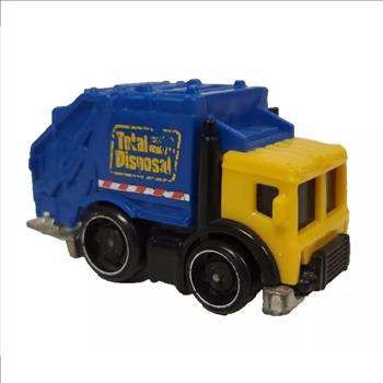 2019 Mattel Hot Wheels Total Disposal Garbage Truck Yellow Blue Loose 1:64