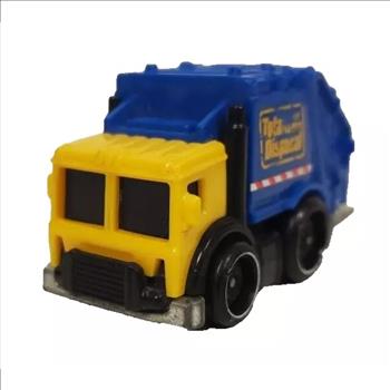 2019 Mattel Hot Wheels Total Disposal Garbage Truck Yellow Blue Loose 1:64