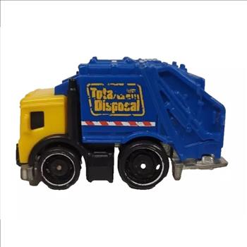 2019 Mattel Hot Wheels Total Disposal Garbage Truck Yellow Blue Loose 1:64