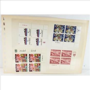 1983 United Nations Stamps 4 Blocks
