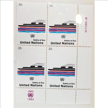 1983 United Nations Stamps 4 Blocks