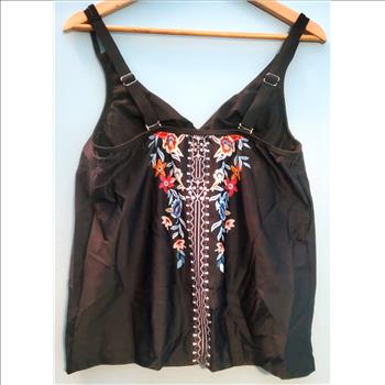 New, Women Ethnic Floral Tankini Print Size Medium