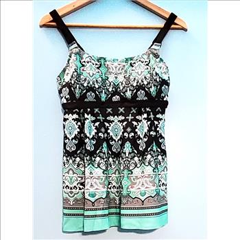 New, Women Floral Print Tankini Size Medium