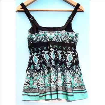 New, Women Floral Print Tankini Size Medium
