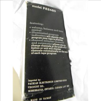 Pace Under Dash 8 Track Cassette Player New In Box Retail $362.00