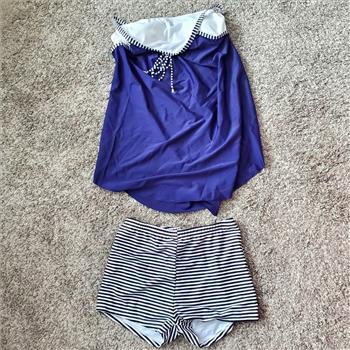 Ladies Two Piece Swimdress And Panty Size S