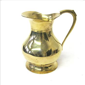 Vintage Solid Brass Water Pitcher-Circa 1970's