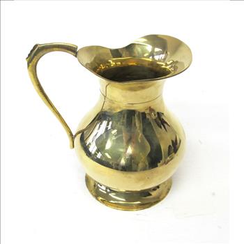 Vintage Solid Brass Water Pitcher-Circa 1970's