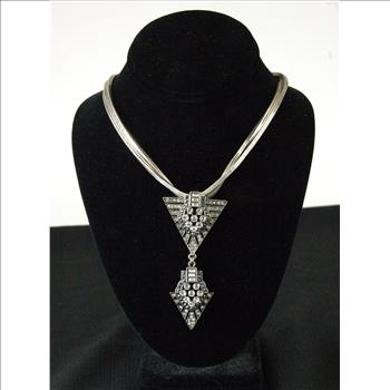 New - Set of 2 Designer Stella Nemiro Swarovski Crystal and Gemstone Necklace and Earrings - $209.00 Retail