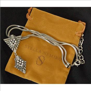 New - Set of 2 Designer Stella Nemiro Swarovski Crystal and Gemstone Necklace and Earrings - $209.00 Retail