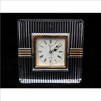 Crystal Christian Dior Clock c. 1980s
