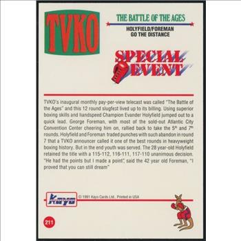 1991 Kayo Boxing Evander Holyfield vs George Foreman The Battle of the Ages #211
