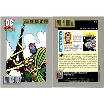 1991 DC Comics Trading Card #137 MR NEBULA Villains From Beyond
