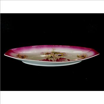VTG Hand Painted Porcelain Serving Dish