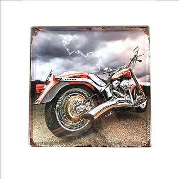 Custom Motorcycle Square Metal Sign