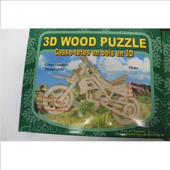 6 NEW 3D Wooden Puzzles & Construction Kit