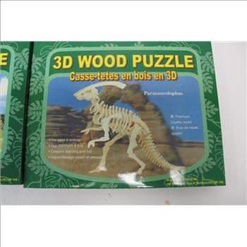 6 NEW 3D Wooden Puzzles & Construction Kit