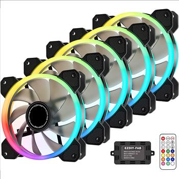 EZDIY-FAB Wireless RGB LED 120mm Case Fan