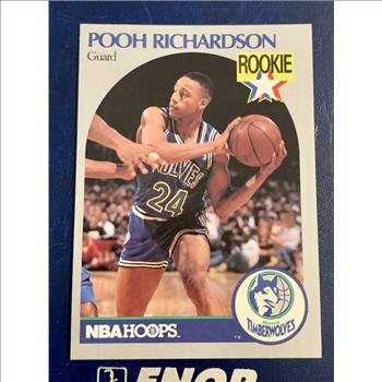 1990 NBA Hoops Pooh Richardson Rookie Card #190