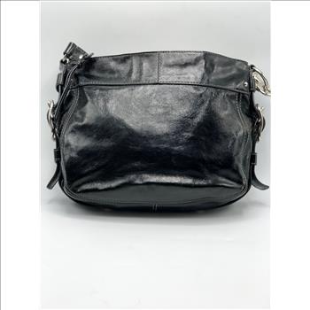 Coach Zoe Black Patent Leather Shoulder Hobo Bag F12735 Retail $350